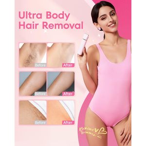 Depiladora Eléctrica Recargable para Mujer, Afeitadora Indolora para Brazos, Axilas, Piernas y Vello Púbico, Material de Cuchilla de Cerámica - Product Image 5