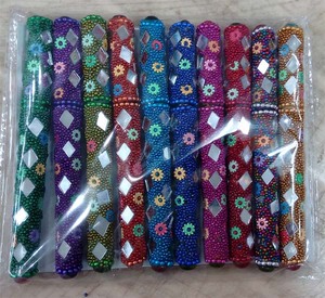 Handmade Multicolor Beaded Pearl Rakhi / Decorative pens Traditional Indian Festival christmas new year gift ideas - Product Image 1