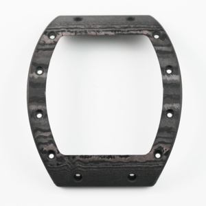 Black Tonneau Carbon Fiber <b>Watches</b> <b>Case</b> NH35 8215 Sw200 9015 Barrel Cover of Watchcase Parts Custom Manufacturer CNC Machined - Product Image 4