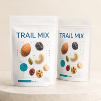 Sachet d'emballage personnalisé pour mélange de fruits secs avec fermeture éclair, pochette alimentaire verticale de qualité alimentaire