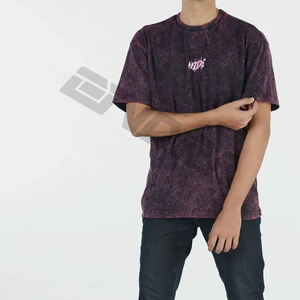 Venta al por mayor de peso pesado personalizado Boxy algodón Hip Hop camiseta de gran tamaño Vintage piedra gota hombro ácido lavado camisetas de los hombres - Product Image 6