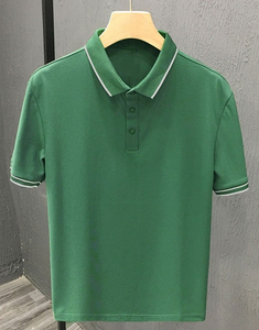 Nueva Camiseta de Alta Gama para Hombre, de Color Sólido, Manga Corta, Ropa de Verano para Hombre - Product Image 3