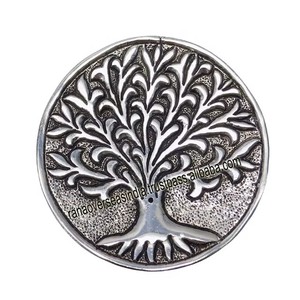 Soporte de incienso redondo de Metal Premium de alta calidad, diseño de árbol, placa colectora de cenizas para meditación, Yoga, decoración del hogar y la Oficina - Product Image 3