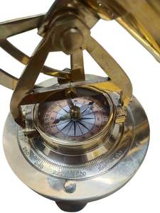 Teodolito Náutico de Latón Antiguo, Telescopio Pirata de Latón Sólido Montado, Plegable y Portátil - Product Image 3