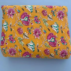 Tela de algodón Jaipuri para confección de mujer, serigrafía acolchada, manualidades para niños, tela estampada suelta hecha a mano, serigrafía - Product Image 1