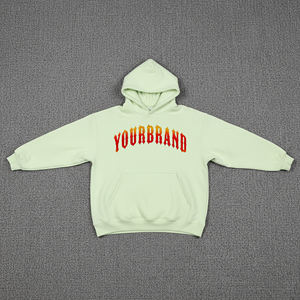 เสื้อฮู้ดสตรีทแวร์แบบสวมหัว พิมพ์ลาย DTG ปักลาย 3 มิติ ด้านหน้า สไตล์ลำลองสำหรับฤดูหนาว สีพื้น แฟชั่น ไซส์พลัส รับผลิตแบบ OEM/ODM - Product Image 1