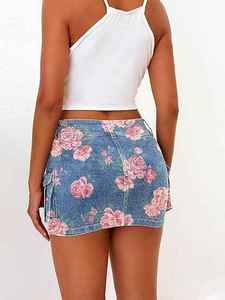 Jupes en jean midi taille Empire décontractées pour filles de nouveau style de vente en gros - Product Image 5