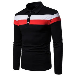 Polos à manches longues pour hommes Performance Golf chemise mode impression lettre lavée imprimé grande taille hommes POLO hommes t-shirts - Product Image 2