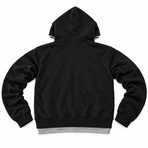 Veste à capuche zippée personnalisée à 3 couches, brodée, style oversize Y2K, streetwear, fournisseur en gros de marques américaines pour l'hiver - Product Image 3