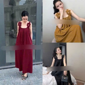 Jolie robe longue pour femmes décontracté confortable Satin Odm lavable chacun dans un sac en poly du fabricant du Vietnam - Product Image 3