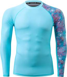 Protection UPF 50+ - Rashguard MMA léger, respirant, camouflage, polyester/nylon, séchage rapide, idéal pour la course à pied, l'entraînement et la pêche. - Product Image 1