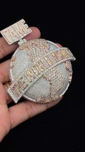 Colgantes y Dijes de Diamantes de Imitación de Cristal Cultivado, Personalizados con Logotipo y Nombre Estilo Hip Hop Iced Out, Regalos para Hombres, Estilo Letra VVS - Product Image 3