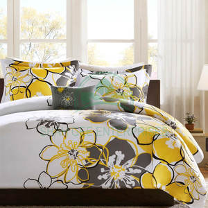 Ensemble de draps en coton 300 fils à motif floral personnalisé en gros, résistant à l'eau, réversible, écologique, literie 3 pièces (européen - Product Image 2