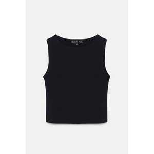 Top Corto sin Mangas con Cuello Redondo - Product Image 4