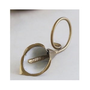 Set of 6 Metal And <b>Crystal</b> Napkin Rings Round Shape Customized Size Napkin Tissue Rings For <b>Top</b> Selling - Product Image 2