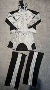 Ensemble Jogging Vintage pour Hommes Street Wear Essentials Distressed 100% Nylon Costume Logo Brodé Sweat à Capuche Pantalon Évasé Personnalisé - Product Image 5