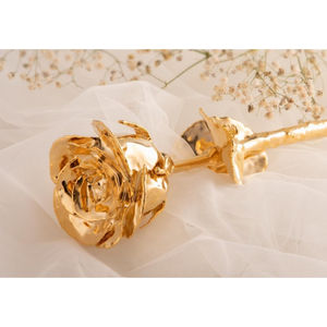 Elegante rosa de oro de 24 quilates para decoraciones de oficina y fiesta, accesorios navideños para bodas a precio mayorista, elegante arreglo de oficina - Product Image 4