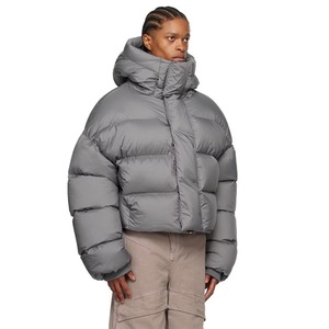High Quality 100% Cotton Puffer <b>Jacket</b> Oversized Pullover Embroidered Logo Hooded Lined Winter Custom Print Wholesale - Product Image 3