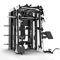 Máquina Smith Multifuncional para Entrenamiento Completo en Interiores, Rack de Fitness para Sentadillas y Press de Banca