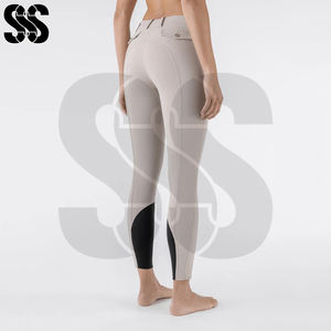 Pantalones de Equitación para Mujer, Transpirables, de Poliéster/Spandex, Elásticos, Duraderos, Cómodos, Corte Regular, Colores Personalizados - Product Image 3