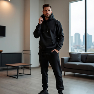 Survêtement à fermeture éclair en strass pour hommes vêtements de sport jogging extérieur en strass survêtement pour hommes sweat à capuche et pantalon de survêtement à fermeture éclair à paillettes pour hommes - Product Image 4