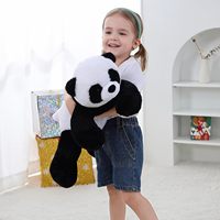 Oreiller en peluche panda lesté, peluche super douce avec doublure en maille, soulagement du stress pour la Saint-Valentin, pour enfants et adultes
