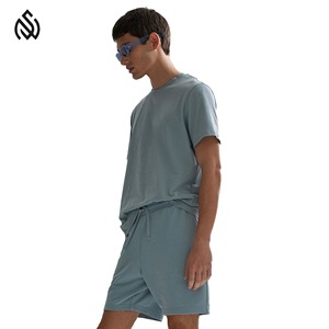 Conjunto de 2 Piezas de Camiseta y Pantalones Cortos de Verano para Hombre, Talla Grande, Lavado Ácido, con Impresión de Logotipo Personalizado, Alta Calidad - Product Image 3