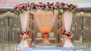 Paisley Design Mariage En Bois Maharani Mandap Bollywood Mariage Traditionnel En Bois Sculpté Mandap Mariage Hindou Mandap En Bois USA - Product Image 6