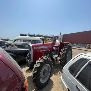 Tractor agrícola usado asequible Massey Ferguson 385 con cabina MF 4x4 Tractores Cargador frontal y retroexcavadora - Product Image 1