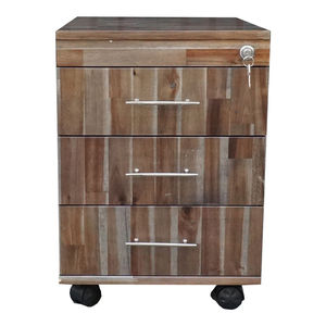 Commode en bois SFTCN009-3 tiroirs, armoire personnelle avec serrure - Product Image 4