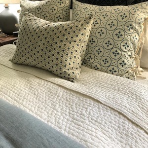 Chăn Vải Kantha Cotton Màu Trắng Trơn, Chăn Vải Kantha Hai Mặt Thủ Công Màu Trắng Trơn Khâu Tay Chăn AC - Product Image 6
