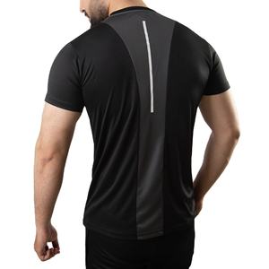 Chemises ajustées slim d'entraînement décontracté de sports musculaires hip hop à séchage rapide de conception sur mesure en gros - Product Image 4