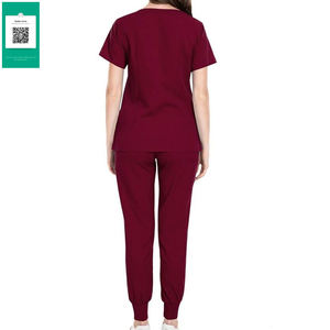 Tenues d'infirmières personnalisées avec logo, ensembles de blouses et pantalons en toile respirante 100% coton, usage hospitalier, haute qualité, couleur personnalisée - Product Image 3