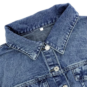 Veste en jean courte pour femme, dernière tendance, de haute qualité, lavée, décontractée, respirante et légère - Product Image 4