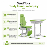 Ensemble bureau et chaise pour enfants réglables en hauteur, table d'étude ergonomique pour enfants, station d'apprentissage pour étudiants, mobilier pour l'école, la maison et la chambre
