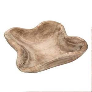 Bol à pain antique Square Wave Design Heritage Artisan Crafted Farmhouse Bol à pâte en bois avec un vendeur indien à l'usine bon marché P - Product Image 1