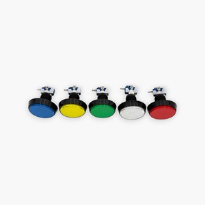 Large Arcade <b>Push</b> <b>Button</b> Set 5 Colors 12V LED Light Plastic Metal Construction Micro <b>Switch</b> Amusement Machine Accessories - Product Image 2