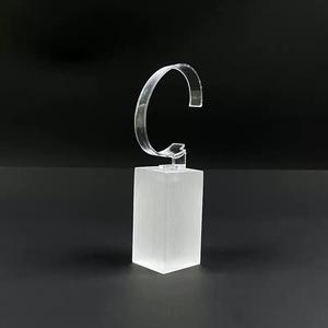High Quality Custom Transparent Modern Acrylic Watch Display <b>Block</b> with C Cuff for Watch Shop Display for - Product Image 2