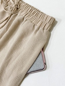 Personalizar Casual Plain Venta al por mayor Pantalones de alta calidad de gran tamaño Mujer Pantalones 100% algodón elegante Cargo Pantalones Mujer - Product Image 5