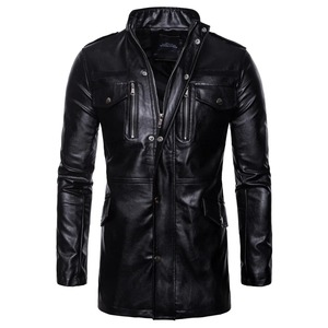 Veste universitaire en cuir véritable professionnelle, printemps, imperméable, coupe-vent, respirante, vente en gros, veste élégante classique pour hommes - Product Image 1