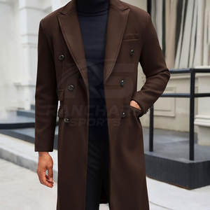 <b>Men</b> <b>Long</b> Coat Fashion Classic Office <b>Overcoat</b> <b>Men</b> <b>Long</b> Coat Elegant Thick Wool Blend Outerwear <b>Men</b> <b>Long</b> Coat - Product Image 2