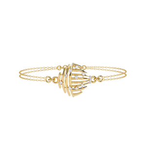 Magnifique bracelet et jonc en or 18 carats avec diamants de laboratoire, accessoire de bijouterie luxueux - Product Image 4