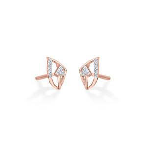Pendientes de Diamantes con Detalles en Oro Evara Blink - Product Image 4