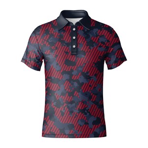 Polo de golf performant en polyester et élasthanne, imprimé par sublimation, léger, vêtements de golf pour hommes - Product Image 4