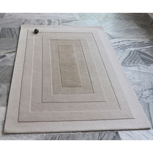 Alfombra de seda hecha a mano moderna con patrón personalizado, alfombra de pared a pared con mechones de lana naranja Tencel para el hogar, Vestíbulo del Hotel, dormitorio de niños - Product Image 1