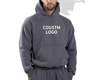 ชุดวอร์มสีพื้นสำหรับยิมของผู้ชายผ้าฟลีซออกแบบได้ตามต้องการไซส์ XL สำหรับฤดูหนาว2024ใหม่ - Product Image 1