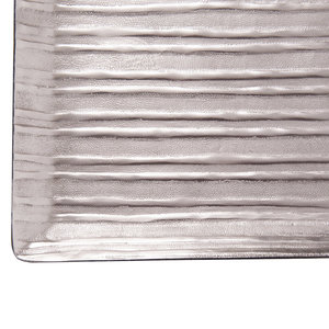 Plateau de service en aluminium argenté fait à la main de haute qualité au tarif de gros Logo personnalisé disponible - Product Image 3