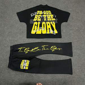 Conjunto de camiseta y pantalón con estampado personalizado Sun Faded con camiseta de calidad, conjuntos informales de 2 piezas - Product Image 4