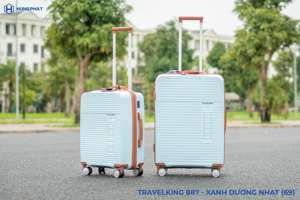 Bonne qualité 887 Pp valises poignée en alliage d'aluminium valise en aluminium Double roues silencieuses ensembles de bagages 3 pièces Hung Phat - Product Image 5