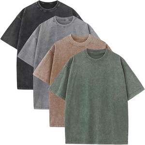 Camiseta de algodón de 100 por ciento de gran tamaño para hombre, tela de tacto suave, ropa de calle clásica holgada, Camiseta básica sólida - Product Image 4